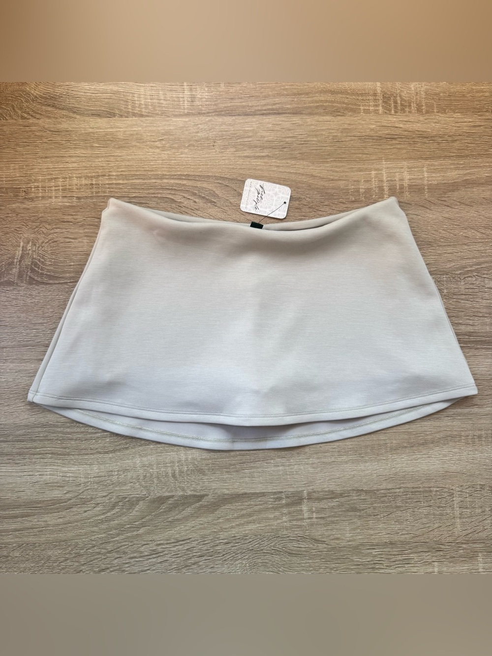 NWT Geel Aria Micro Mini Skirt Stone Cream Small - Picture 4 of 16
